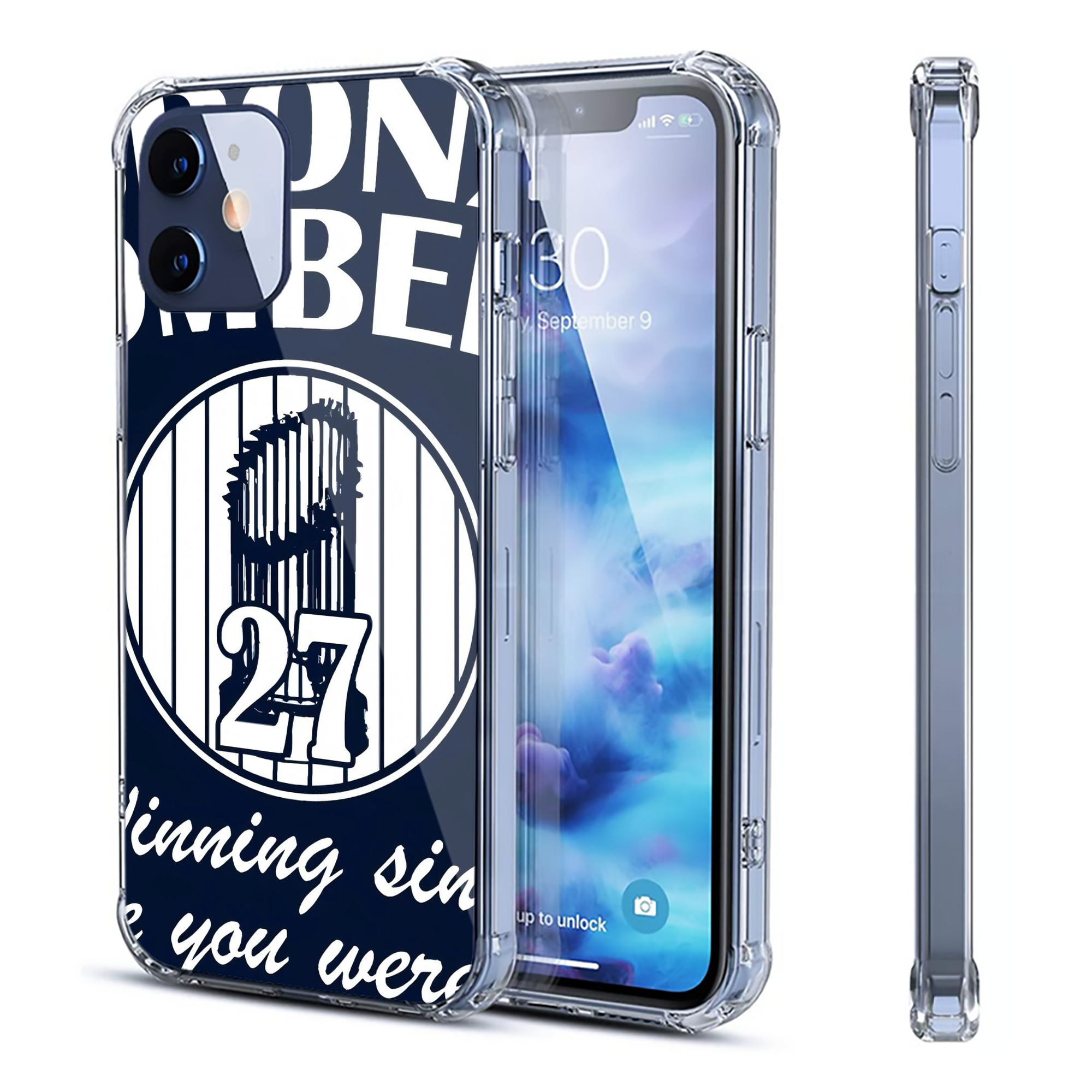 New York Yankees 240 Clear IPhone 12 Case – Soft TPU With UV Print – Enhanced Drop Protection, Precise Fit, Anti-Fingerprint, Customizable Design, Scratch-Resistant, Yellow-Resistant